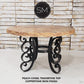 Mexports by Susana Molina 54" Peach Travertine Chisel Edge Round Modern Outdoor Dining Table