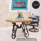 Mexports by Susana Molina 54" Peach Travertine Chisel Edge Round Rustic Patio Dining Table
