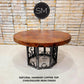 Mexports by Susana Molina 54" RD x 30" H Natural Hammer Copper Top Round Dining Table