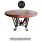 Mexports by Susana Molina 54" Solid Mesquite Wood No Inlay High End Round Dining Table