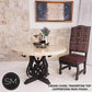 Mexports by Susana Molina 60" Cream Travertine Chisel Edge Sumptuous Dining Room Table