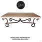 Mexports by Susana Molina 60" Cream Travertine Stone Chisel Edge Elegant Rectangular Coffee Table