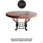 Mexports by Susana Molina 60" Mesquite Wood Bullnose Edge Red Coral Inlay Luxury Round Dining Table