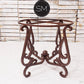 Mexports by Susana Molina 60" Mesquite Wood Top Bullnose Edge Gold Citrine Inlay Round Dining Table