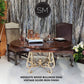 Mexports by Susana Molina 60" Mesquite Wood Top Bullnose Edge No Inlay Round Dining Table