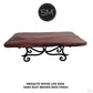 Mexports by Susana Molina 60" Mesquite Wood Top Free Form Edge Hammer Copper Inlay Rectangular Coffee Table