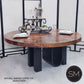 Mexports by Susana Molina 60" Natural Hand Hammered Copper Round Dining Table
