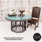 Mexports by Susana Molina 60" RD x 30" H Oxidized Hammer Copper Top Round Dining Table