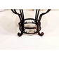 Mexports by Susana Molina 60" x 30" Oxidized Hammer Copper Top and Iron Base Round Dining Table