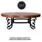 Mexports by Susana Molina 60" x 32" Oxidized Hammer Copper Top Oval Contemporary Coffee Table