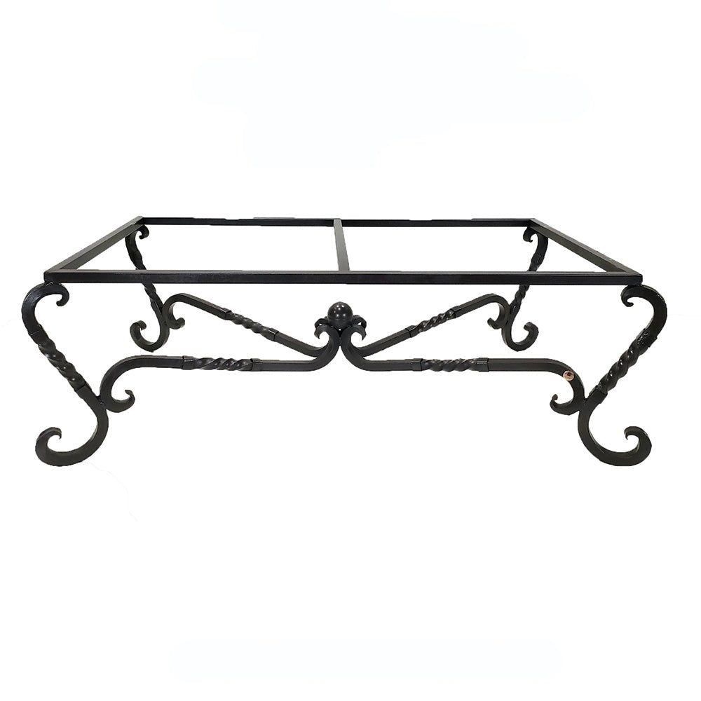 Mexports by Susana Molina 72" Mesquite Wood Top Free Form Edge Hammer Copper Inlay Elegant Rectangular Coffee Table