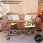 Mexports by Susana Molina 72" Mesquite Wood Top Live Edge No Inlay Rectangular Coffee Table