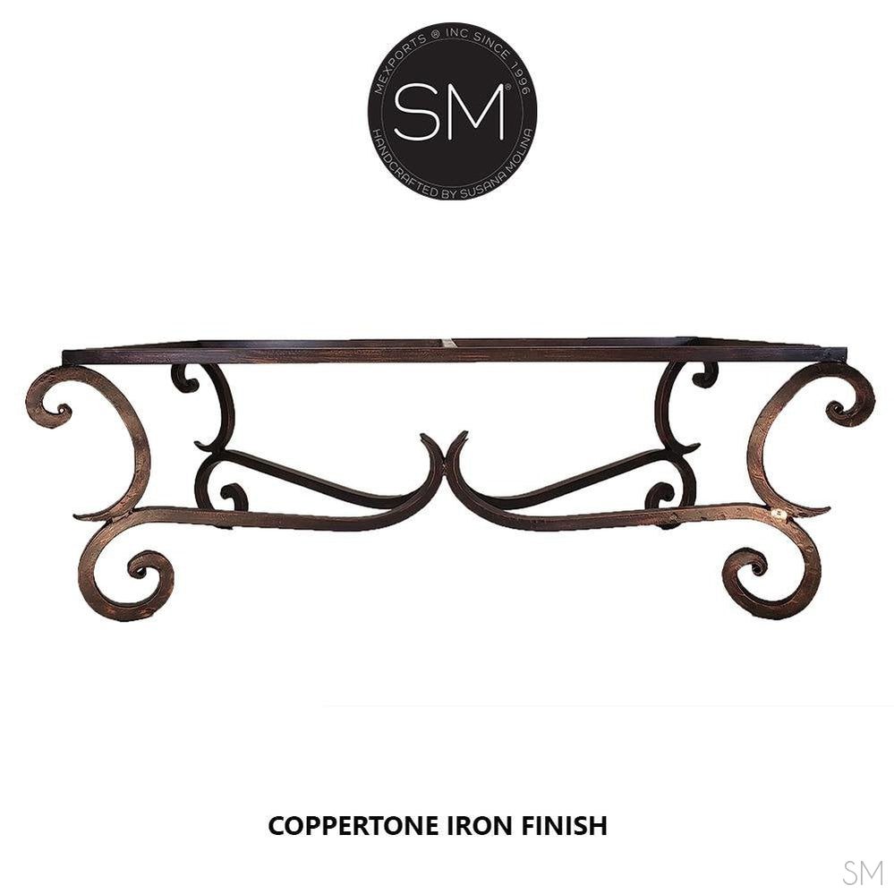 Mexports by Susana Molina 72" Mesquite Wood Top Live Edge No Inlay Rectangular Coffee Table