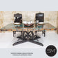 Mexports by Susana Molina 72" Oxidized Hammer Copper Top Rectangular Dining Table With Wrought Iron Base