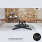 Mexports by Susana Molina 84" Natural Hammer Copper Top Rectangular Dining Table With Wrought Iron Base