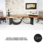 Mexports by Susana Molina 84" Natural Hammered Copper Rectangular Dining Table