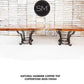 Mexports by Susana Molina 84" Oxidized Hammer Copper Top Rectangular Mediterranean Dining Table