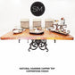 Mexports by Susana Molina 84" x 42" Natural Hammer Copper Single Pedestal Rectangular Dining Table