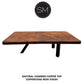 Mexports by Susana Molina 96" Natural Hammer Copper Top With Nailheads Rectangular Dining Table With Wrought Iron Legs