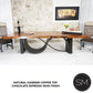 Mexports by Susana Molina 96" Natural Hammered Copper With Nailheads Rectangular Dining Table