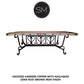 Mexports by Susana Molina 96" Natural Luxury Hammered Copper Top With Nailheads Rectangular Dining Table