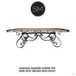 Mexports by Susana Molina 96" Oxidized Hammered Copper Top Rectangular Conference Table