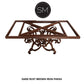 Mexports by Susana Molina 96" x 48" Oxidized Hammer Copper Single Pedestal Rectangular Dining Table