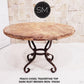 Mexports by Susana Molina Hacienda 48" Peach Chisel Edge Travertine Round Outdoor Dining Table