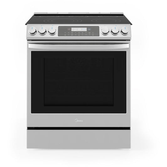 Midea Smart 30" 5-Burner Self-Cleaning Electric Range With 5 Elements & Air Fry Convection - MES30S4AST