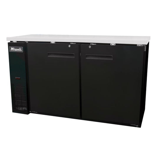 Migali C-BB60-HC Double Door 60″ Solid Door Back Bar Refrigerator With Side Mount Compressor