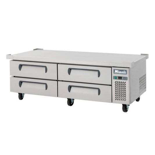 Migali C-CB72-HC 4 Drawers 72" Wide Chef Base Refrigerator With Side Mount Compressor