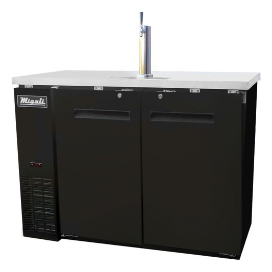 Migali C-DD48-2-HC Double Door 48″ Direct Draw Beer Dispenser With Side Mount Compressor