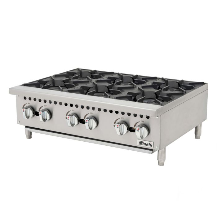 Migali C-HP-6-36 36″ 6 Burner Hot Plate