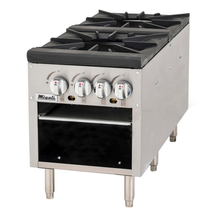 Migali C-SPS-2-18 18″ 2 Burner Stock Pot Stove