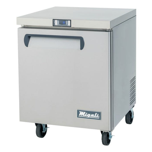 Migali C-U27R-HC Single Door 27" Under-counter & Work Top Refrigerator With Rear Mount Compressor