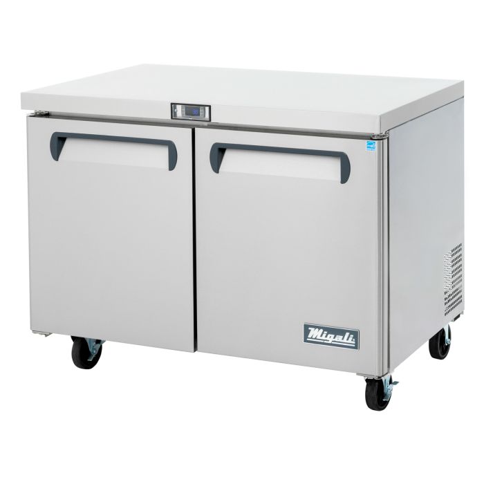 Migali C-U48R-HC Double Door 48" Under-counter & Work Top Refrigerator With Rear Mount Compressor