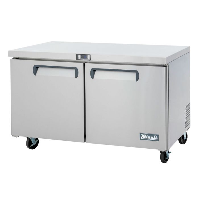 Migali C-U60F-HC Double Door 60" Under-counter & Work Top Freezer With Rear Mount Compressor