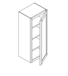 NKBC 12"W x 42"H x 12"D French Vanilla Wall Cabinet