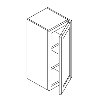 NKBC 15"W x 36"H x 12"D Pearl Gray Wall Cabinet