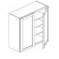 NKBC 24"W x 42"H x 12"D Chestnut Brown Wall Cabinet