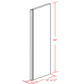 NKBC 27"W x 96"H x 1"D Classic White Part-Cabinet Side Panel-Dadoed for Back Panel