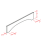 NKBC 36"W x 8"H x 1"D Pearl Gray Arch Valance