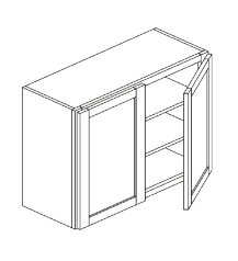NKBC 42"W x 36"H x 12"D Charcoal Gray Wall Cabinet