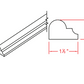 NKBC 96"L x 1.13"W Classic White Chair Rail Molding