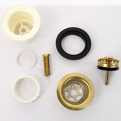 Nantucket Sinks 2.75" Junior Duo Unlacquered Brass Bar Sink Drain