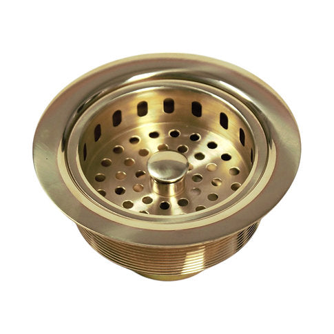 Nantucket Sinks 3.5" Unlacquered Brass Kitchen Drain
