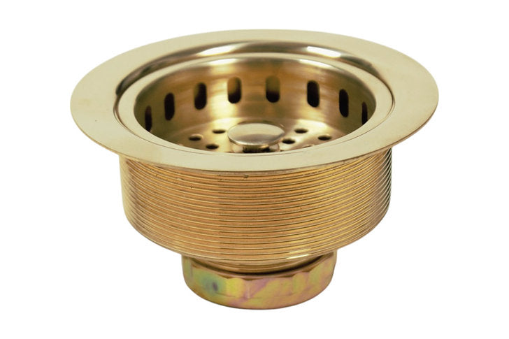 Nantucket Sinks 3.5" Unlacquered Brass Kitchen Drain