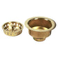 Nantucket Sinks 3.5" Unlacquered Brass Kitchen Drain