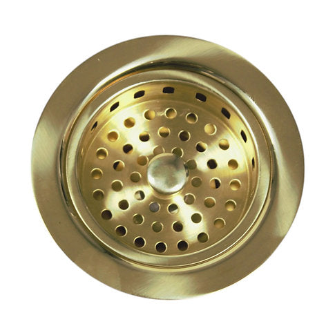 Nantucket Sinks 3.5" Unlacquered Brass Kitchen Drain