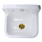 Nantucket Sinks Anchor 22" Single Bowl Wall Mount Cast Iron Utility/Kitchen Sink With Brass Drain Set